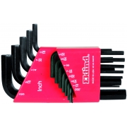 Ekling Hex-L key set of 13 short series inch- plastic holder #10113